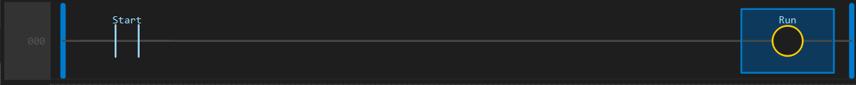 XIC example: StartBtn = 0 (button not pressed), XIC does not conduct, MotorRun remains off